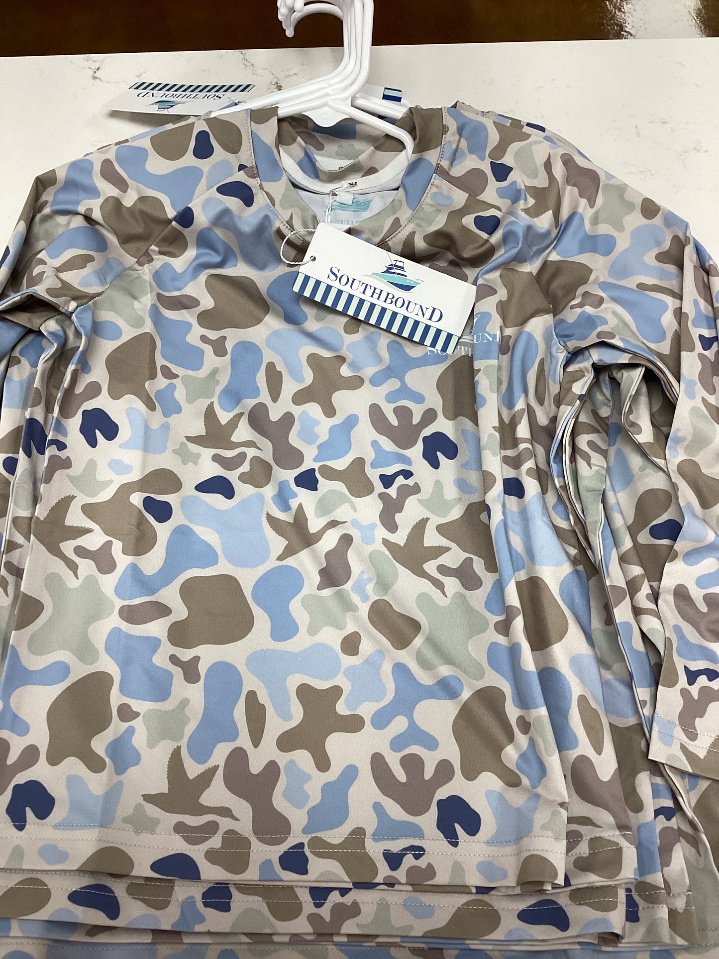 Boys Blue Camo Long Sleeve