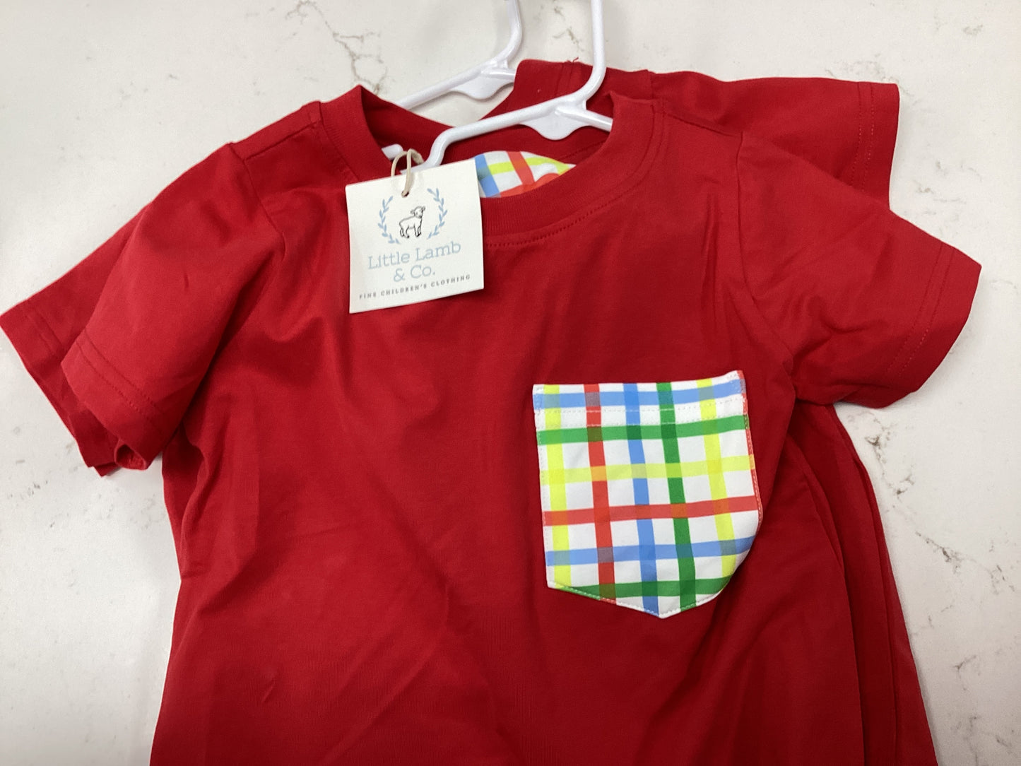 Little Lamb & Co. Red Plaid Boys Set