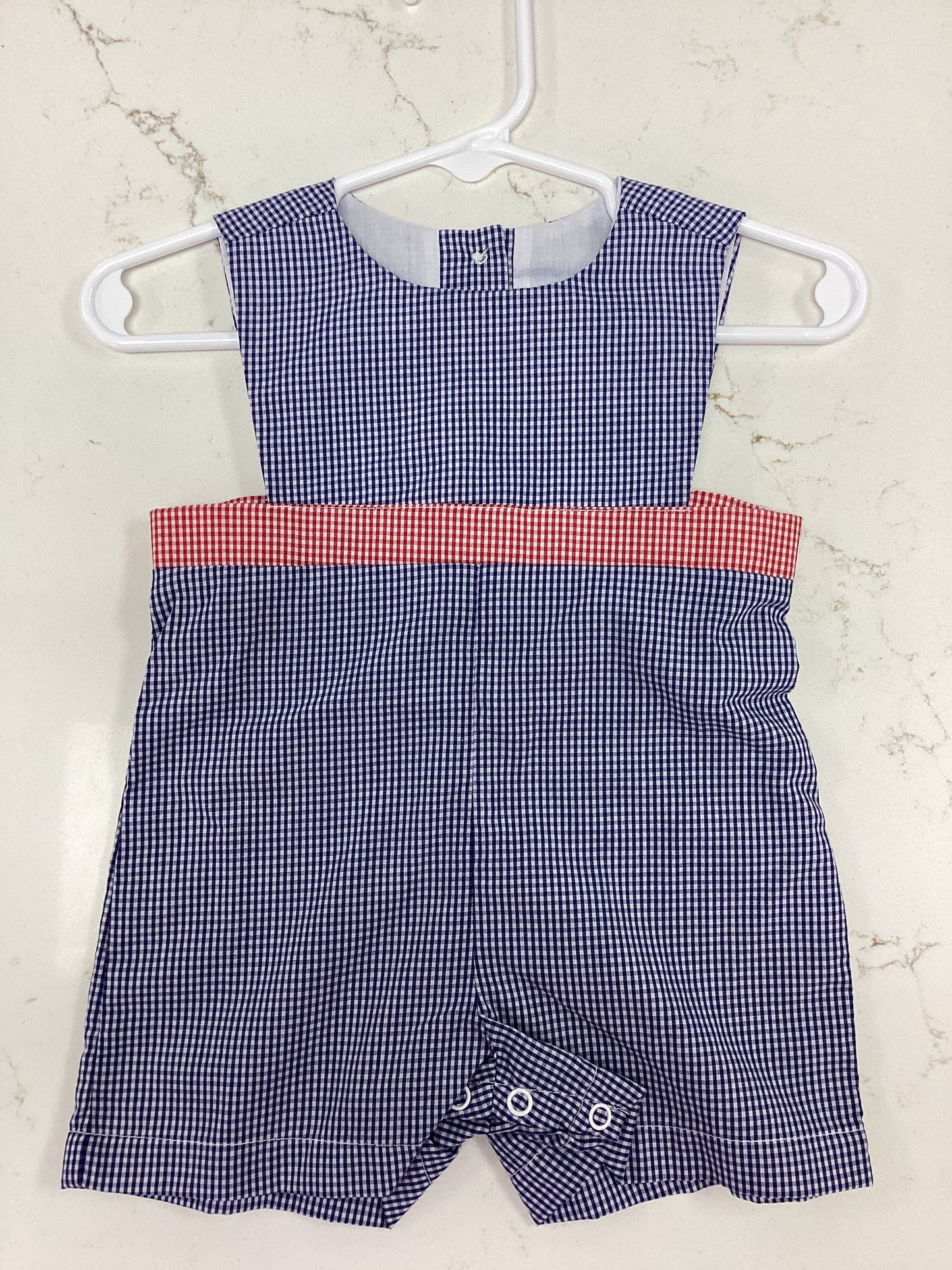BB Blue and Red Romper