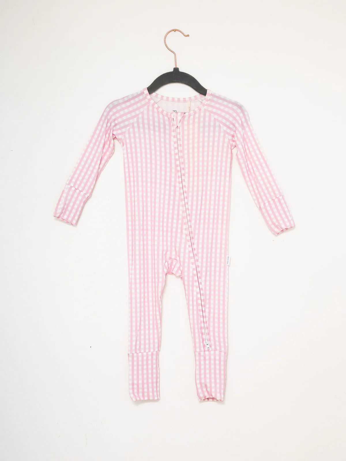 Gingham Pink Sleep Romper