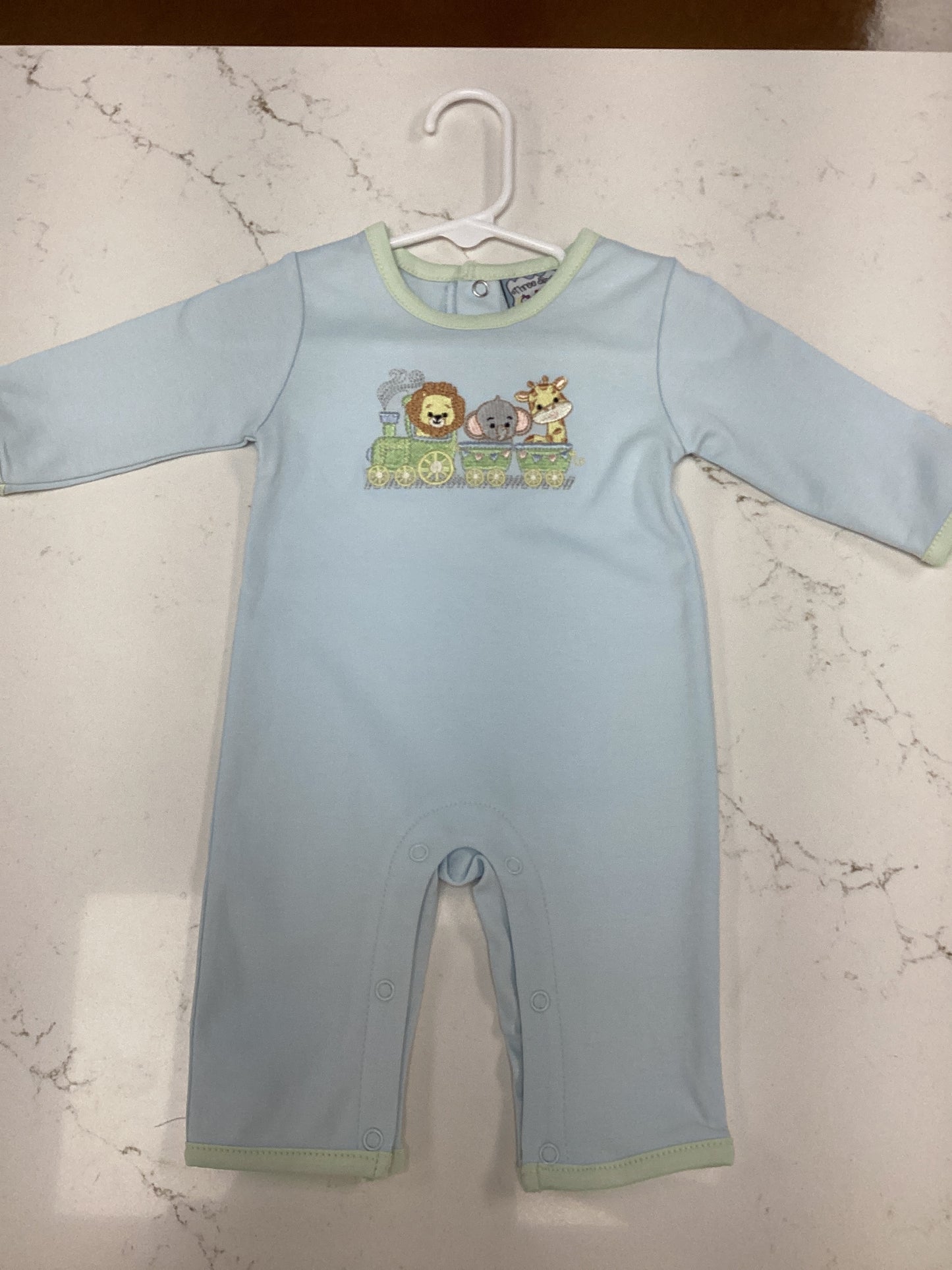TS Animal Train Boy Romper