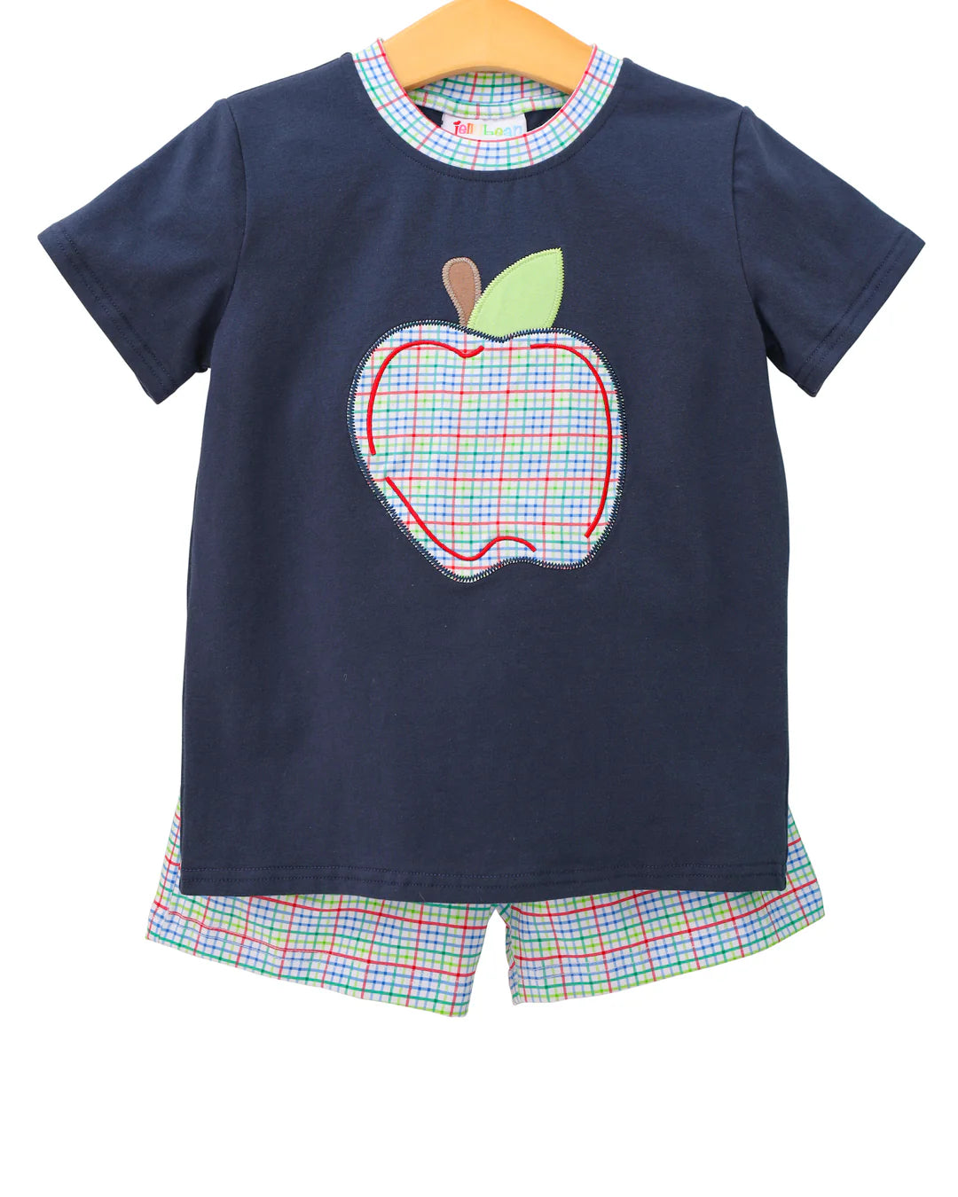 Primary Plaid Apple Short Set