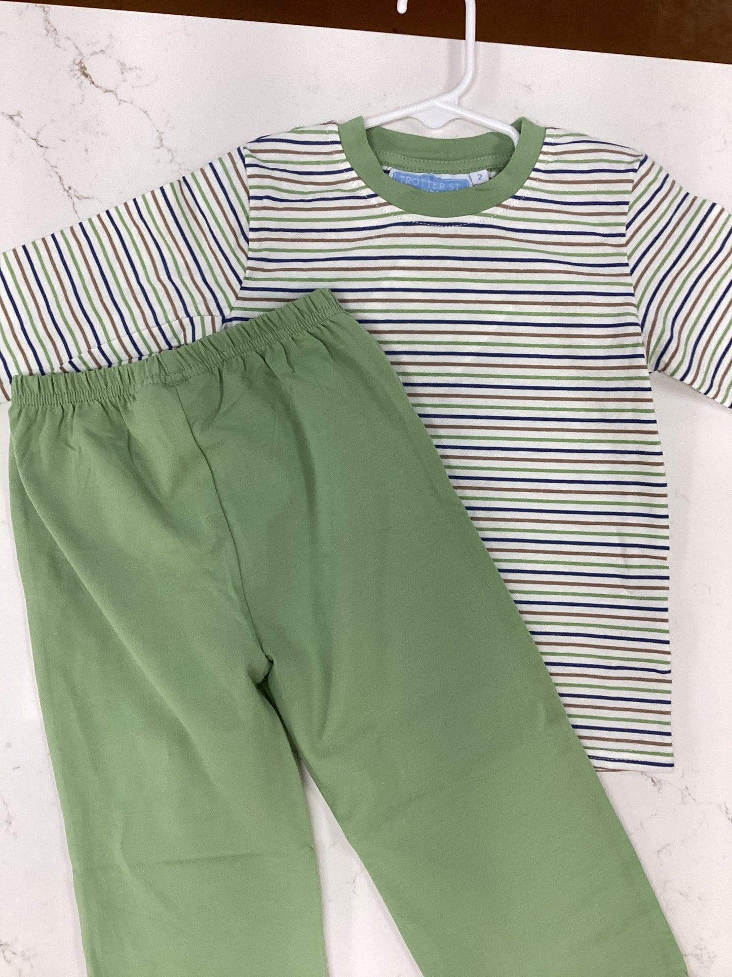 TS Green Stripe Longsleeve set