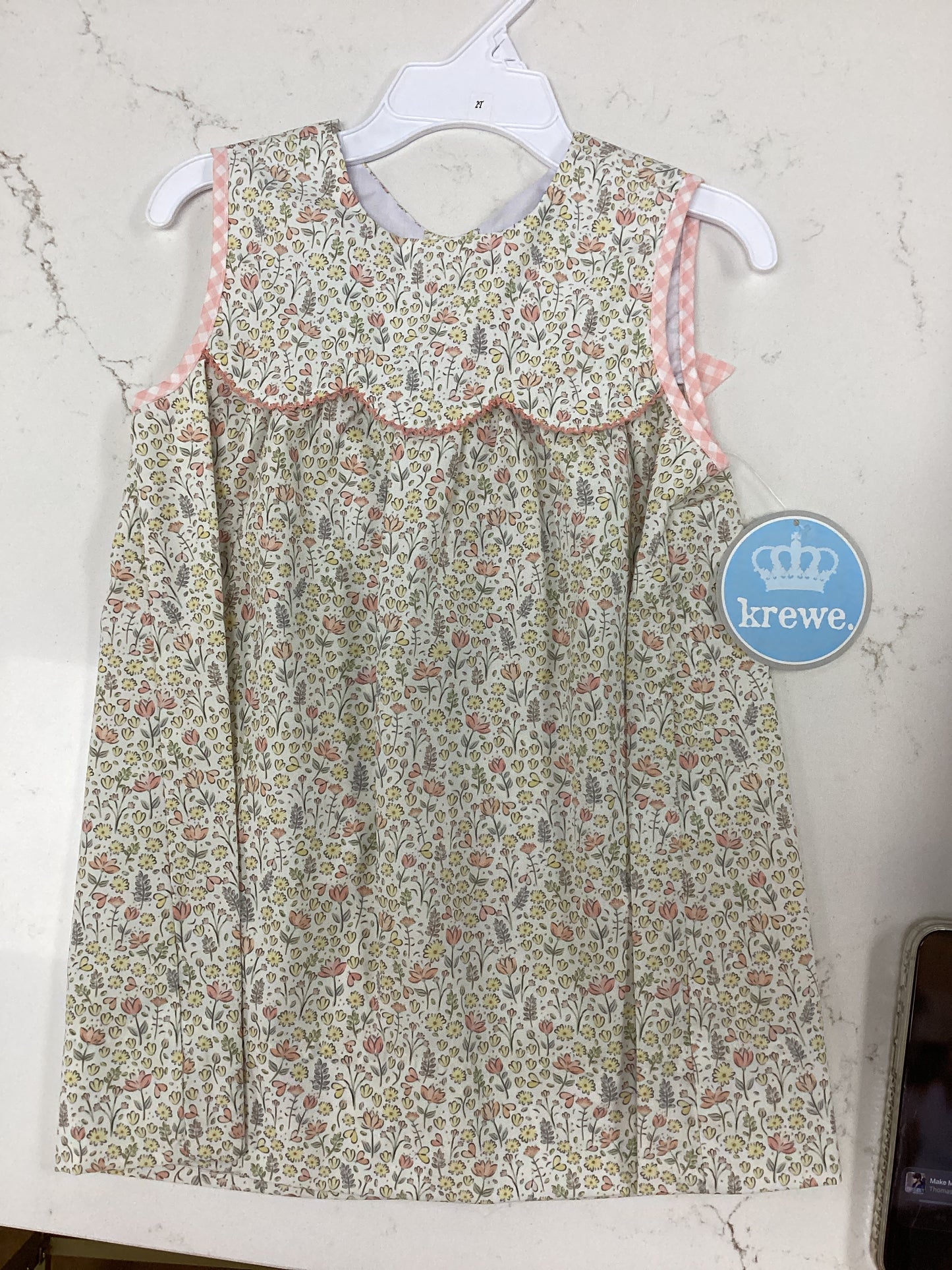Krewe Coral and Green floral dress