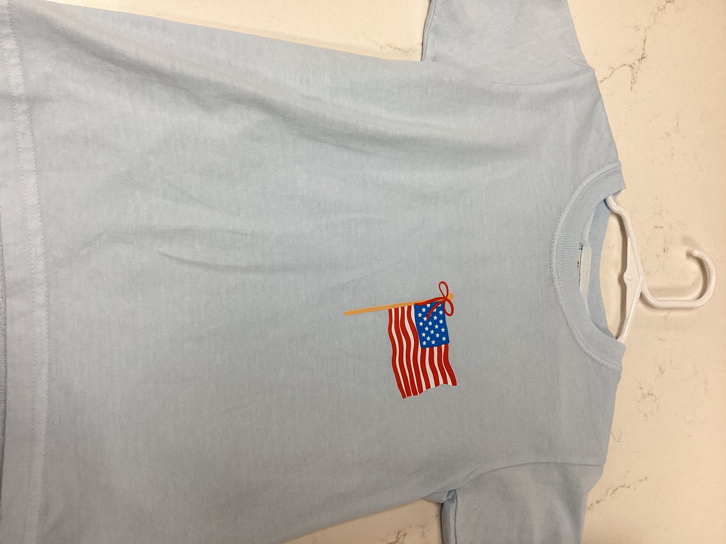 Comfort Colors Girls Flag Tee