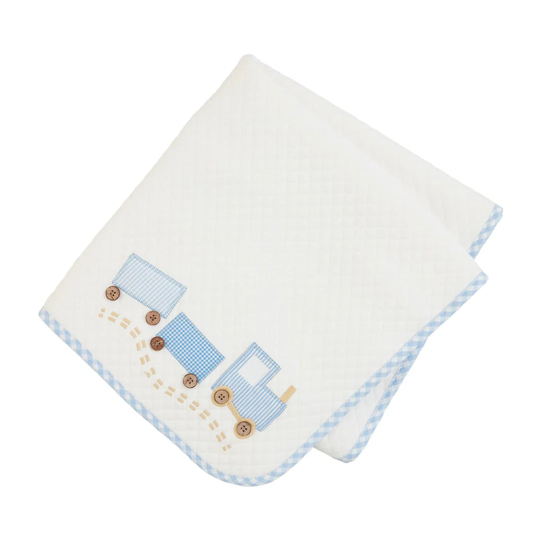 TRAIN QUILTED BLANKET