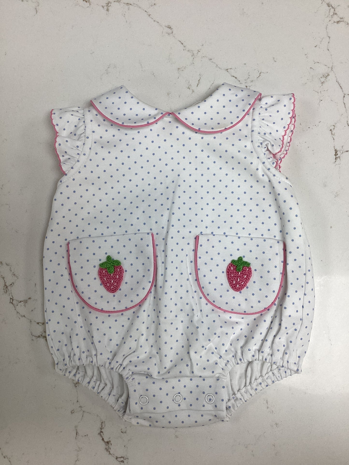 Petit Bebe Polka Dot Strawberry Bubble
