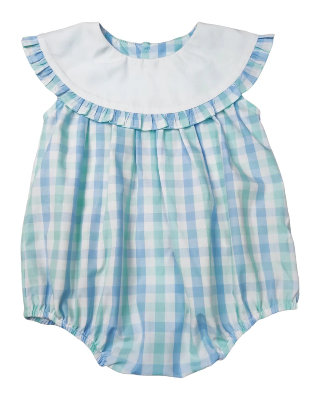 Aqua Plaid Girls Bubble - Ishtex
