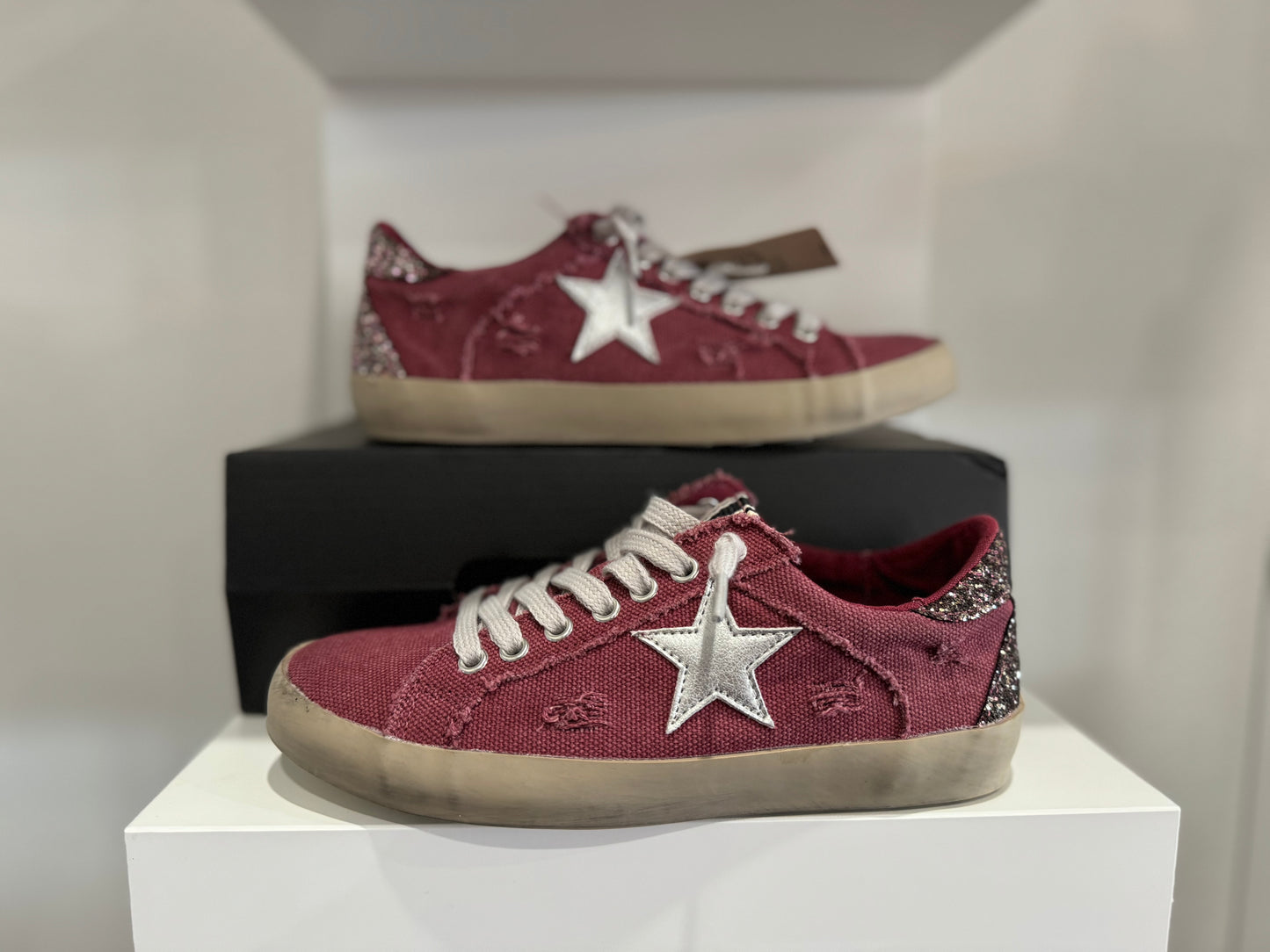 Wine Paula Star Shoes
