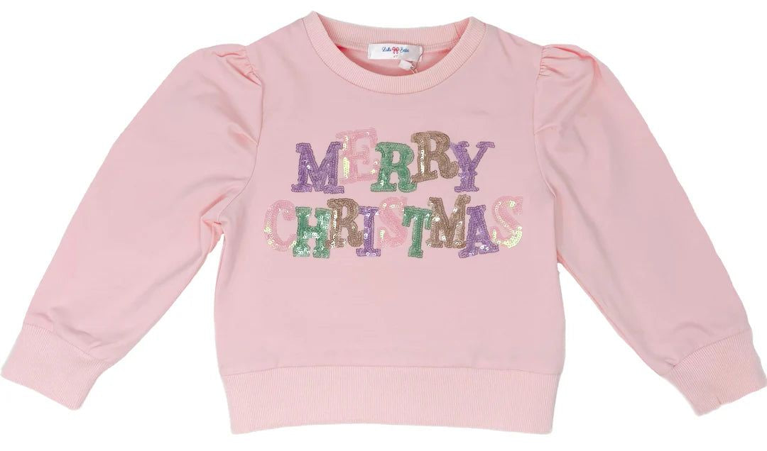 Merry Christmas Sequin Puff Shirt