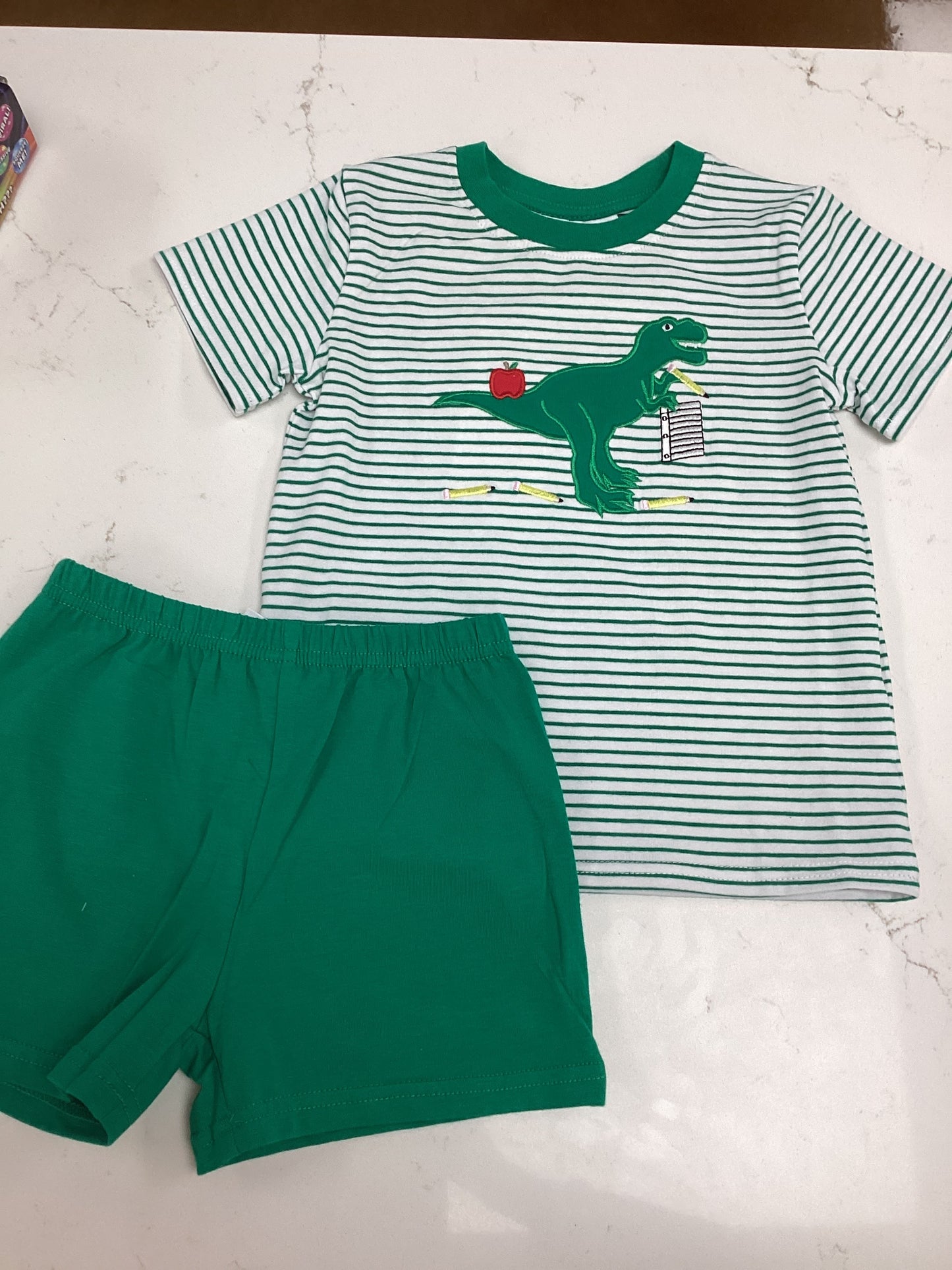 JB School Dinosaur Short Set