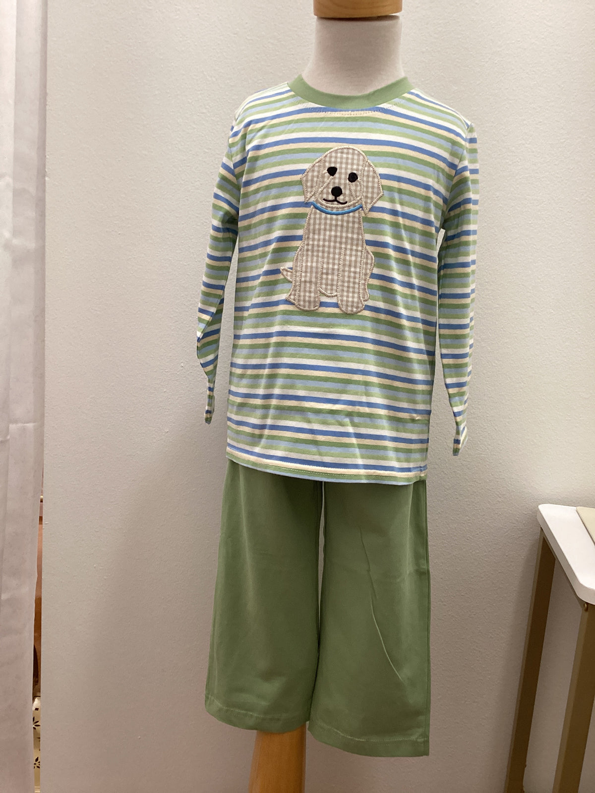 TS Boys Striped Puppy Pant Set
