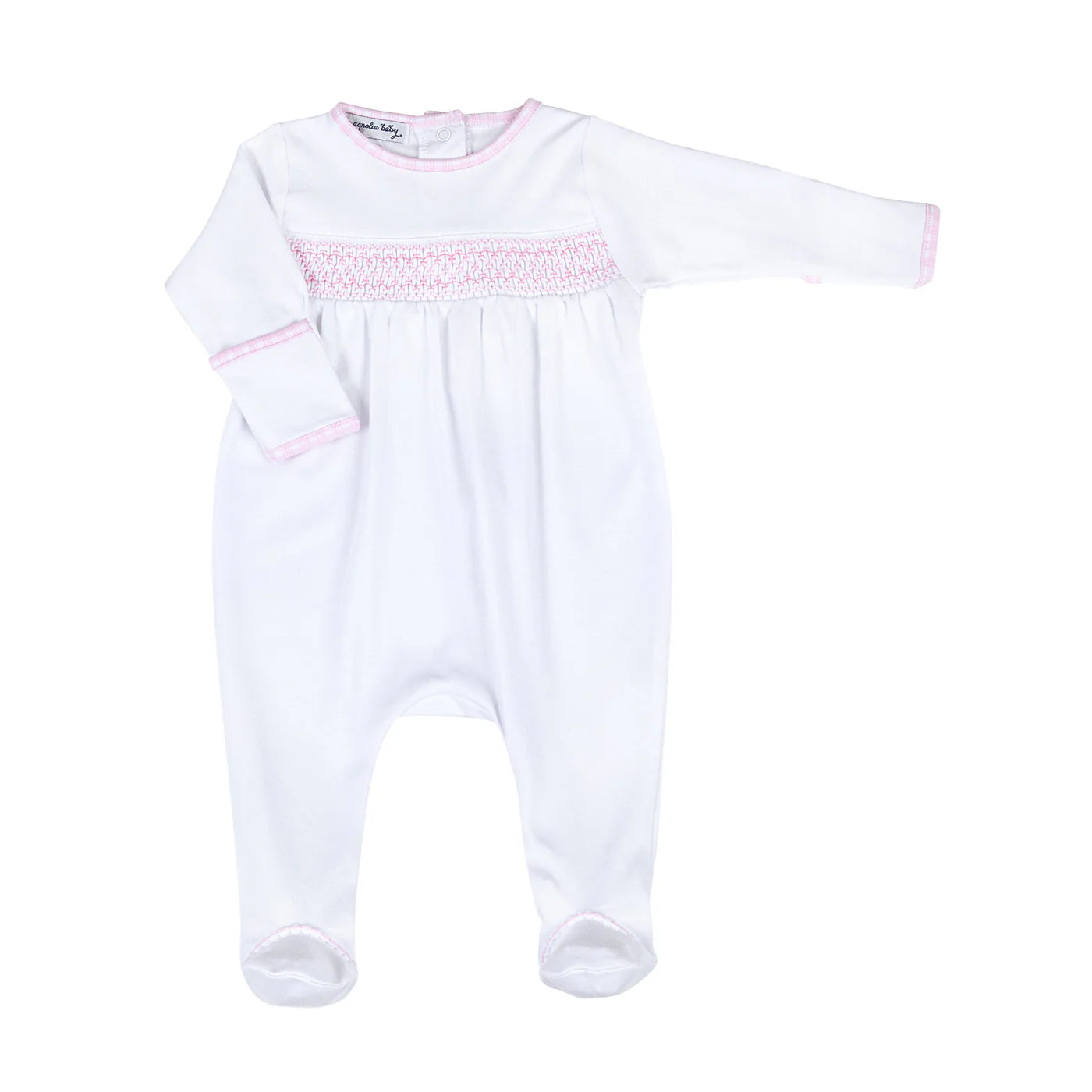 NEW BEGINNINGS SMOCKED FOOTIE- PINK