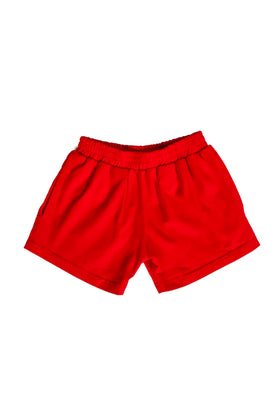 Red Knit Shorts