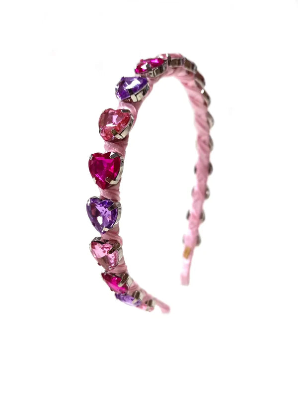 Thin Jewel Heart Headband
