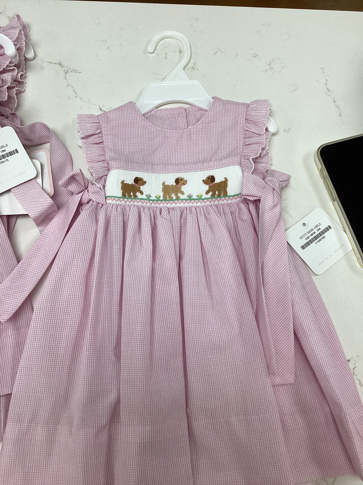 Petit Bebe Girls Dog Dress