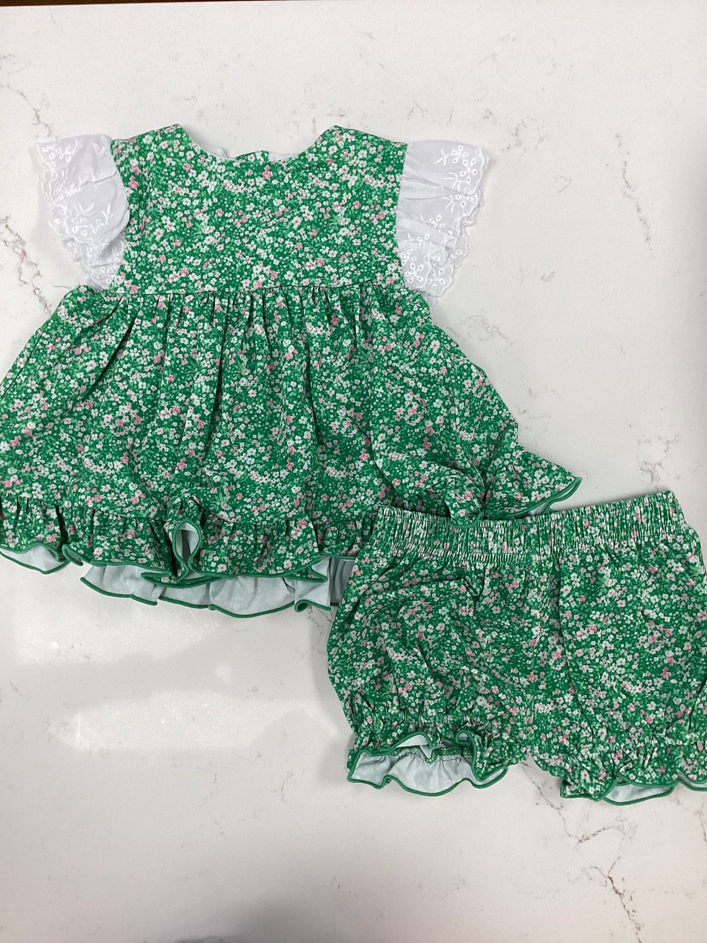 Little Lamb Green Floral Set
