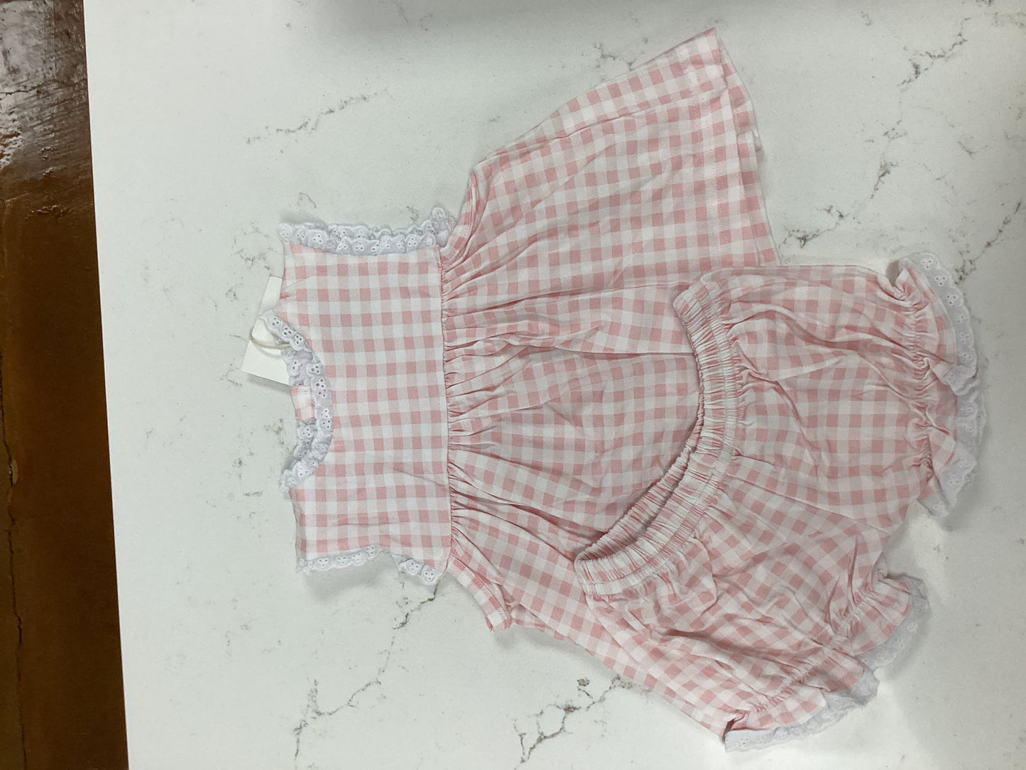 Little Lamb & Co Pink Gingham Set