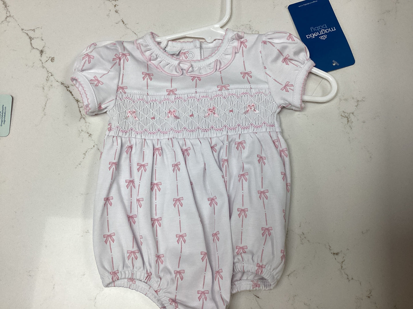 Magnolia Baby Girls Bow Bubble