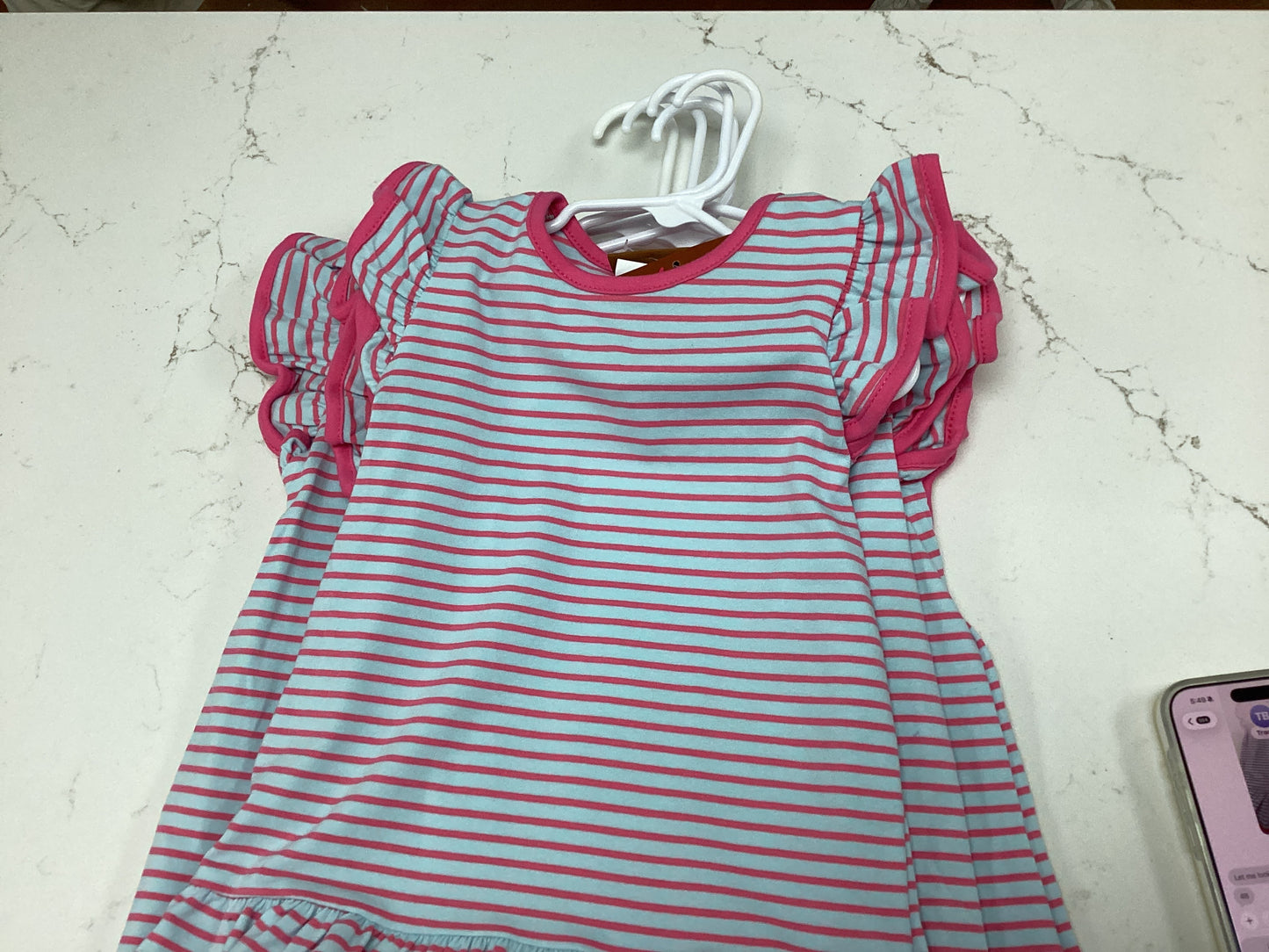Millie Jay Girls Pink Stripe Dress