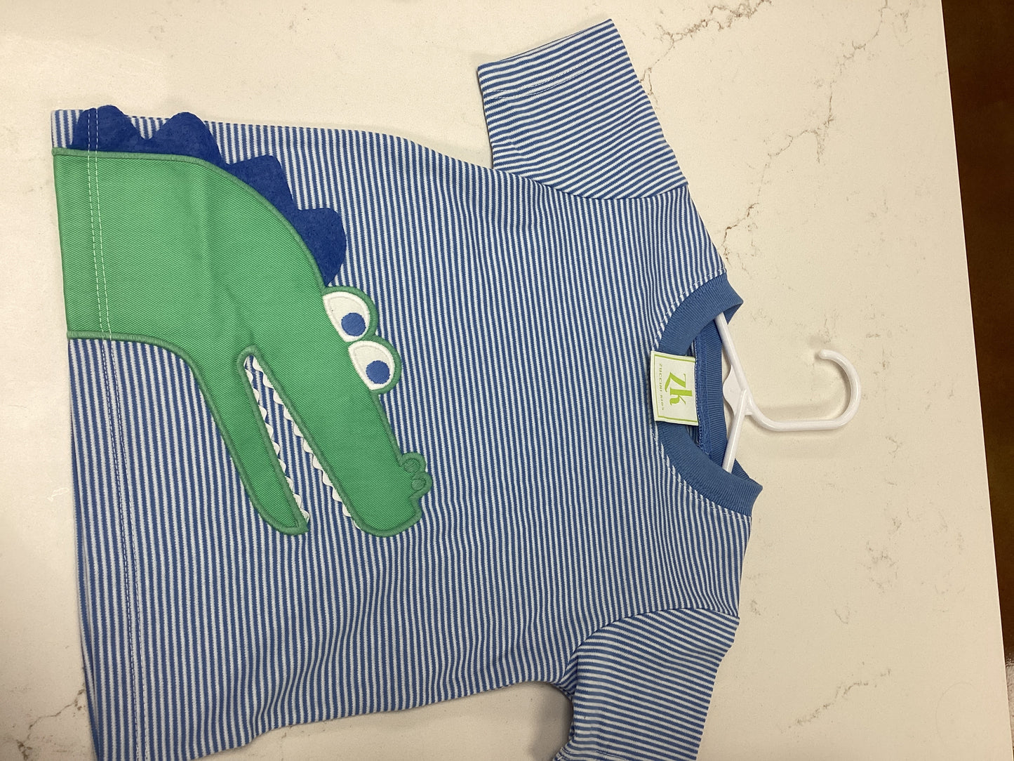 Zuccini Kids Stripe Dinosaur Tee