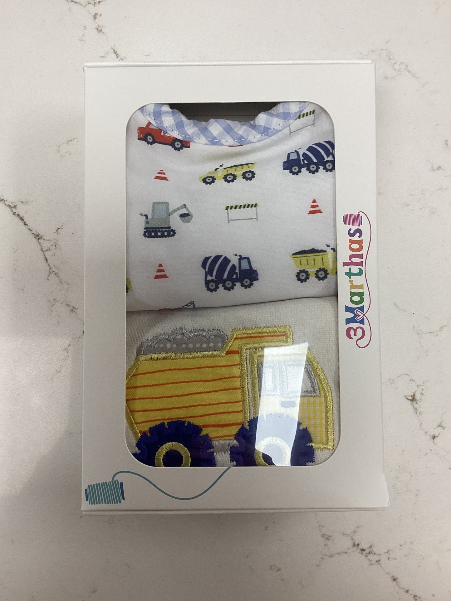 Truck Bib & Burp Set