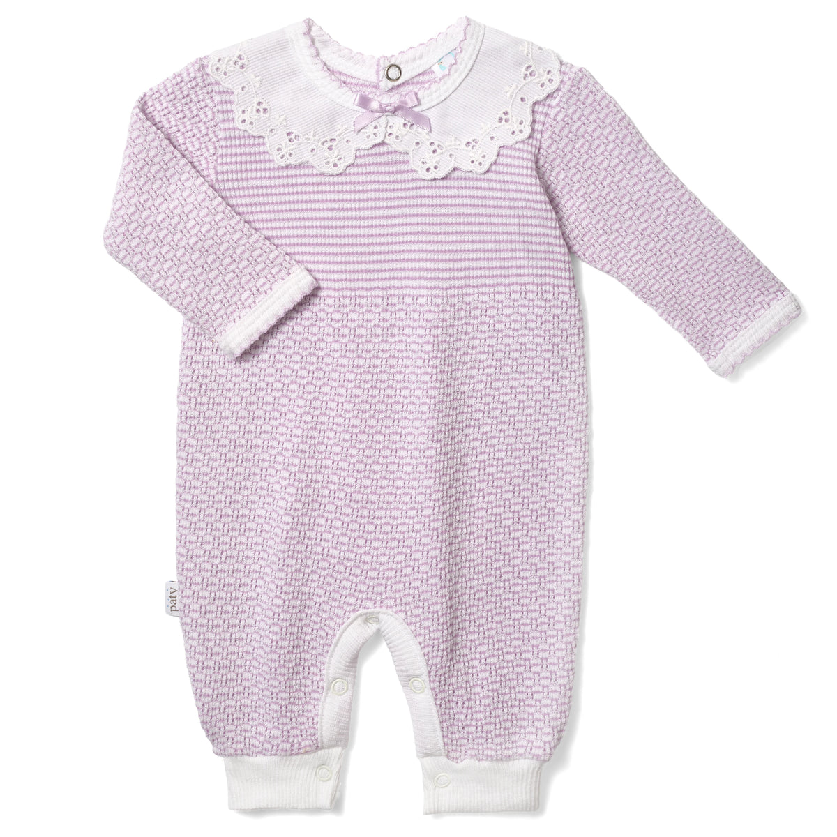 Paty PP Eyelet Collar Romper Lavander