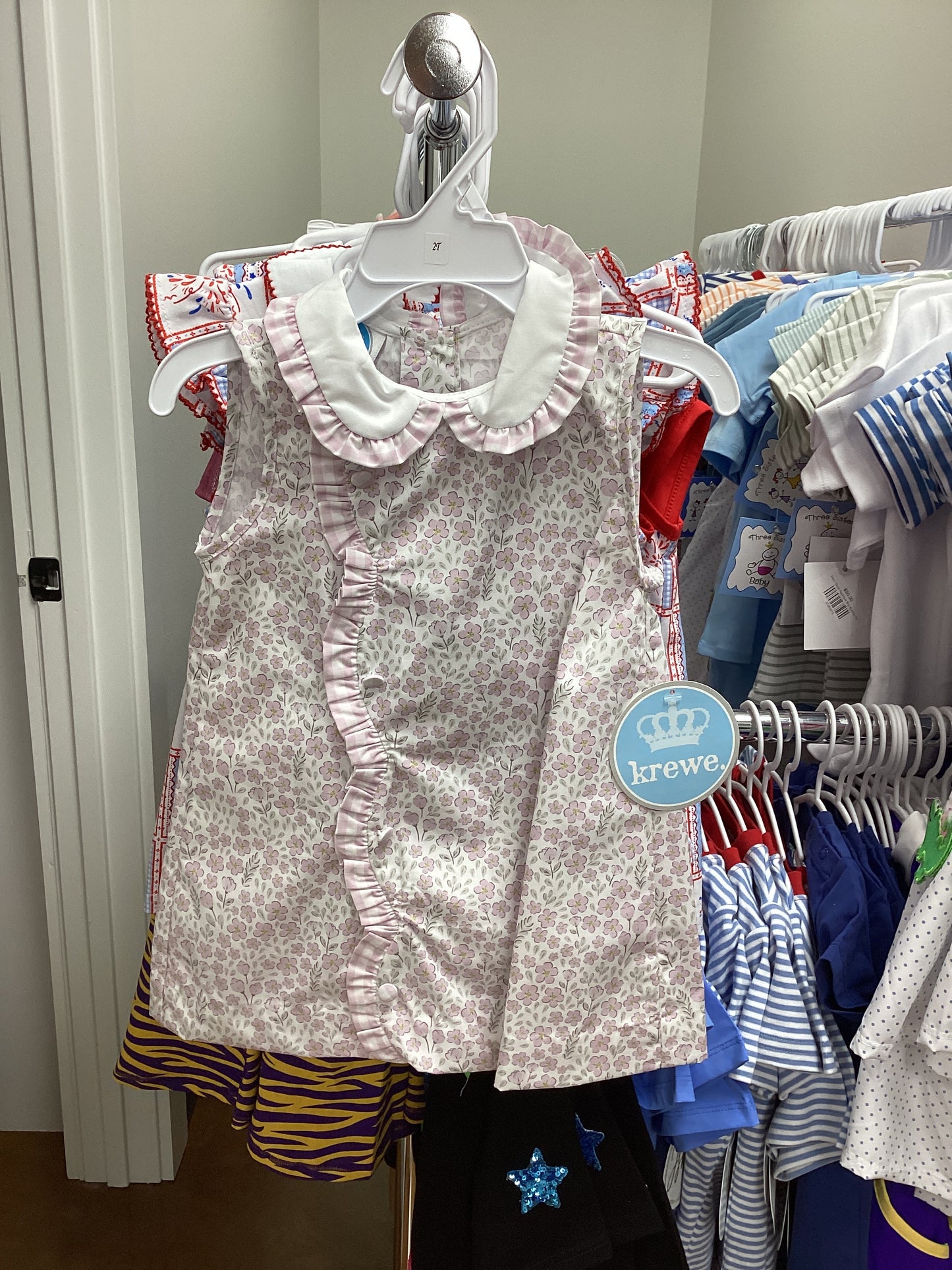 Krewe Floral Dress with Buttons