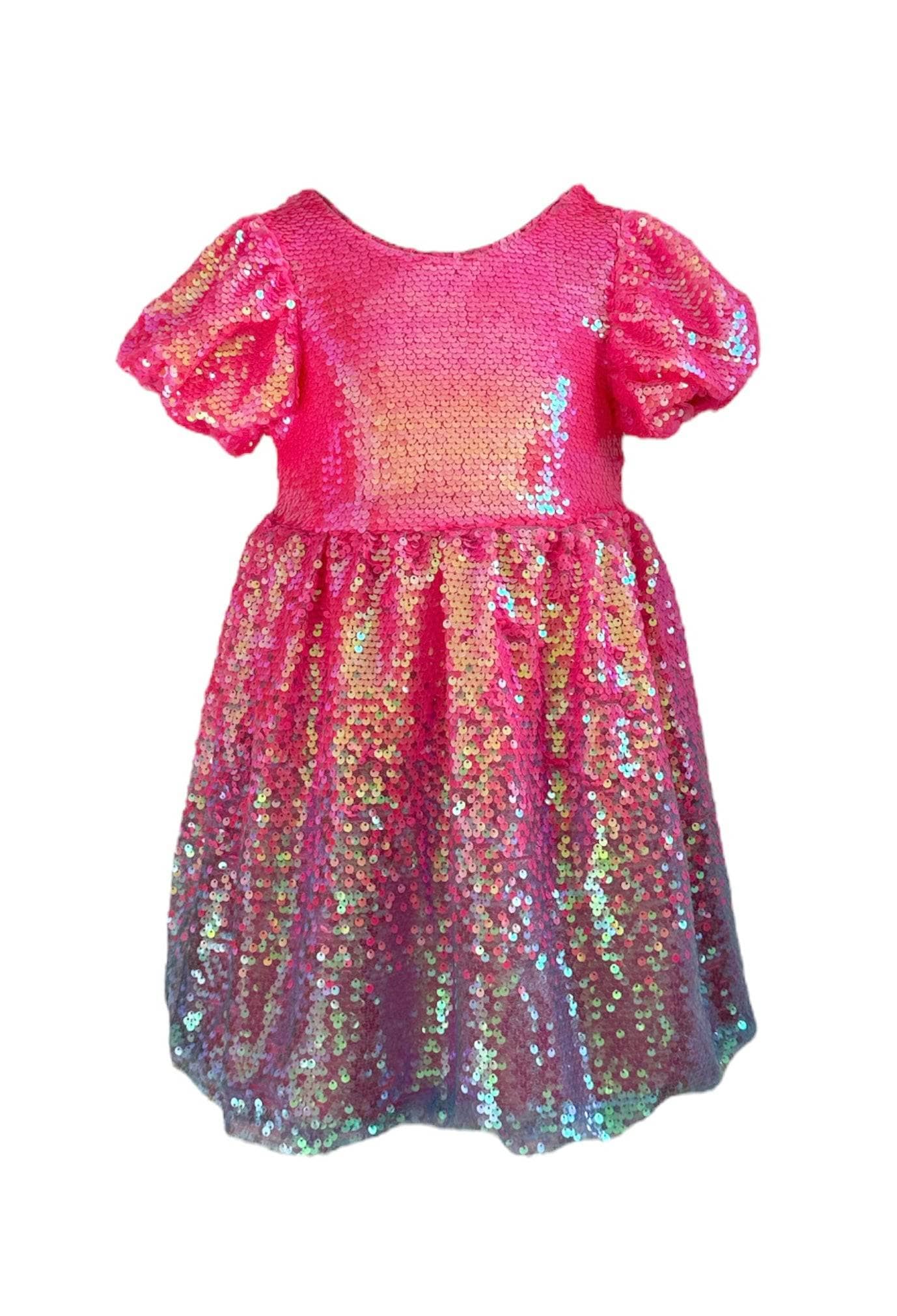 Shimmer Sequin Bubble Gum Dress LB
