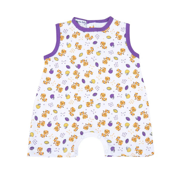 Tiger Pride Printed Sleeveless Short Playsuit