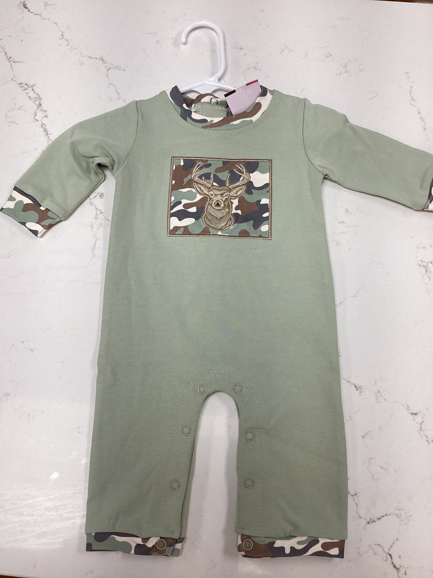 BS Green Camo Deer Romper