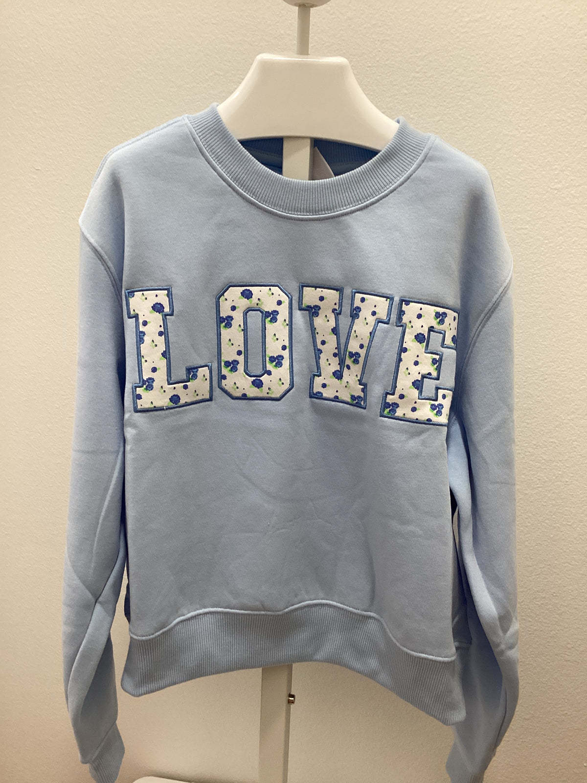Blue Floral Love Sweatshirt