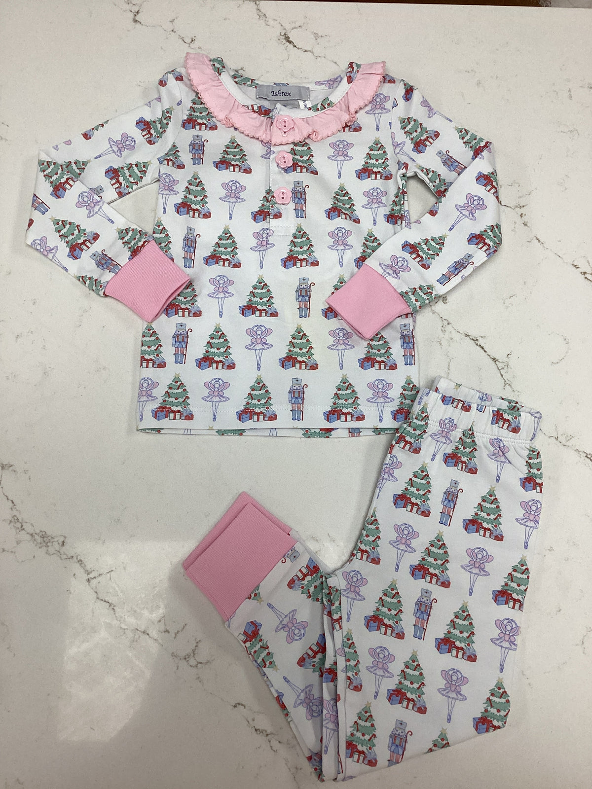 Pink Nutcracker Christmas PJ Set