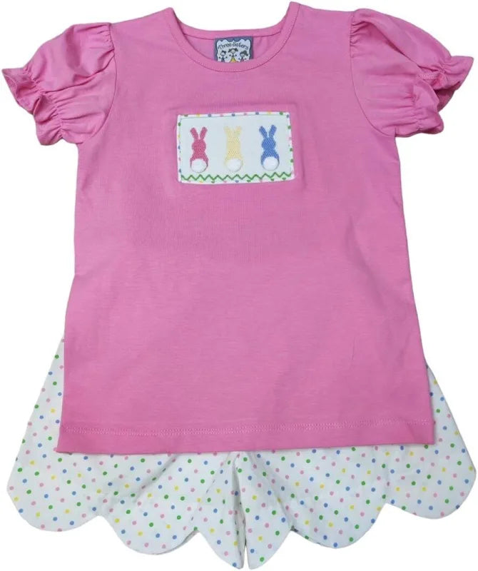 TS Bunny Hop Smocked Short Set