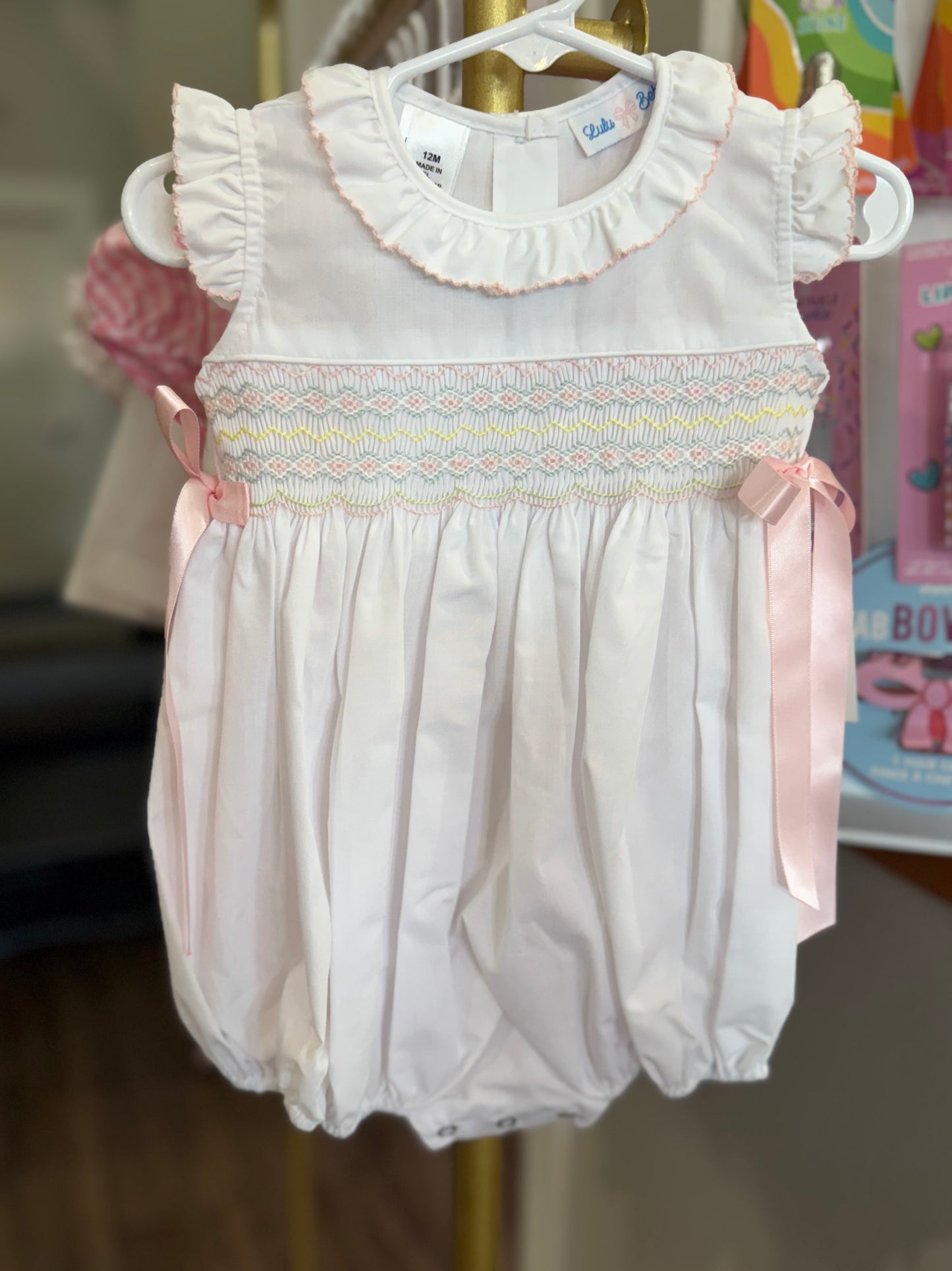 Rosie Smocked Bow Bubble
