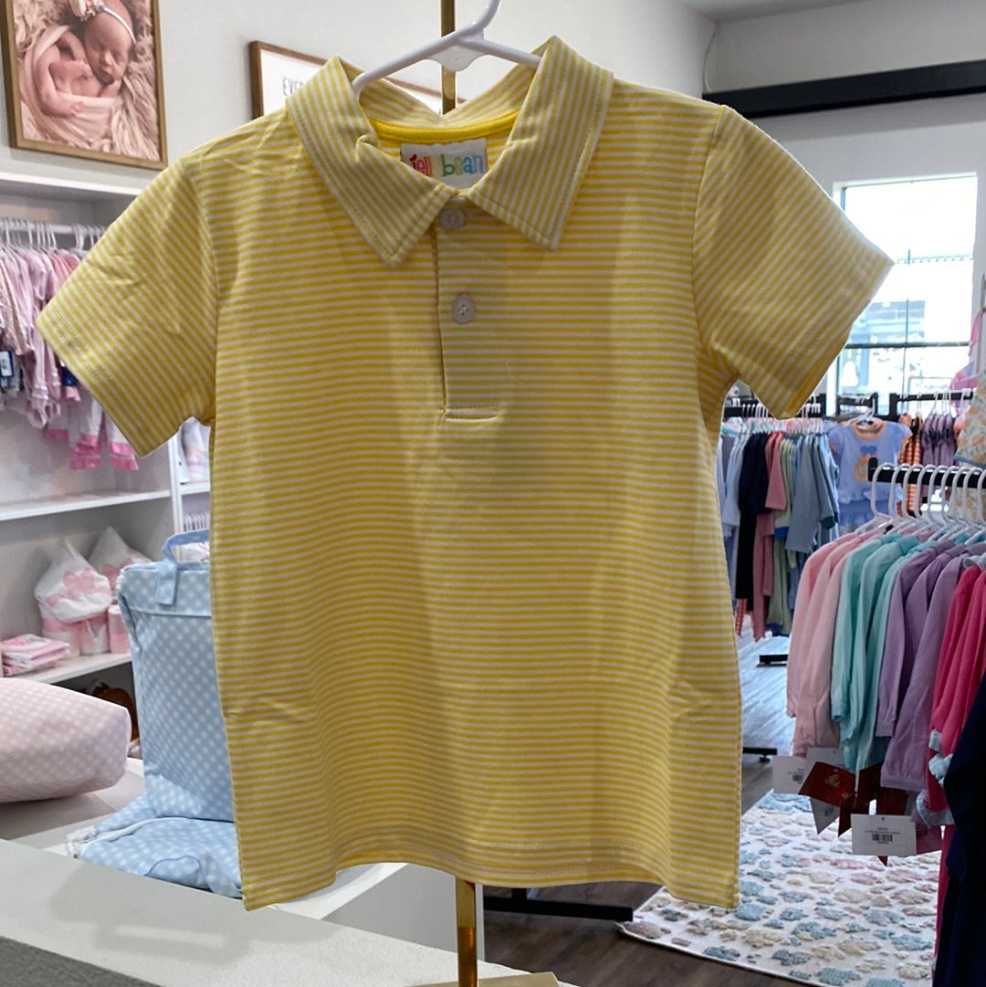 Yellow and White Stripe Polo