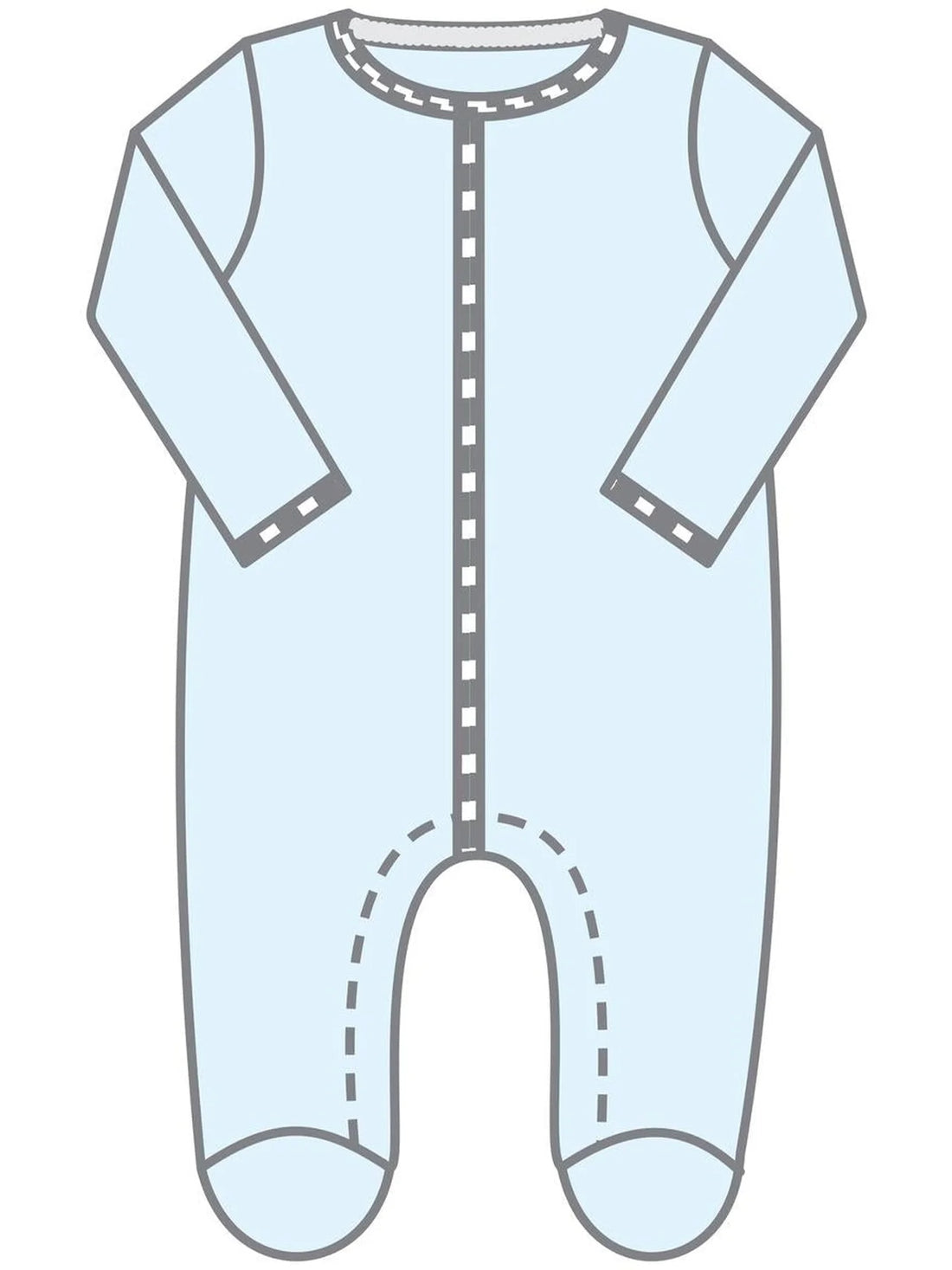 Simply Solid Blue Footie