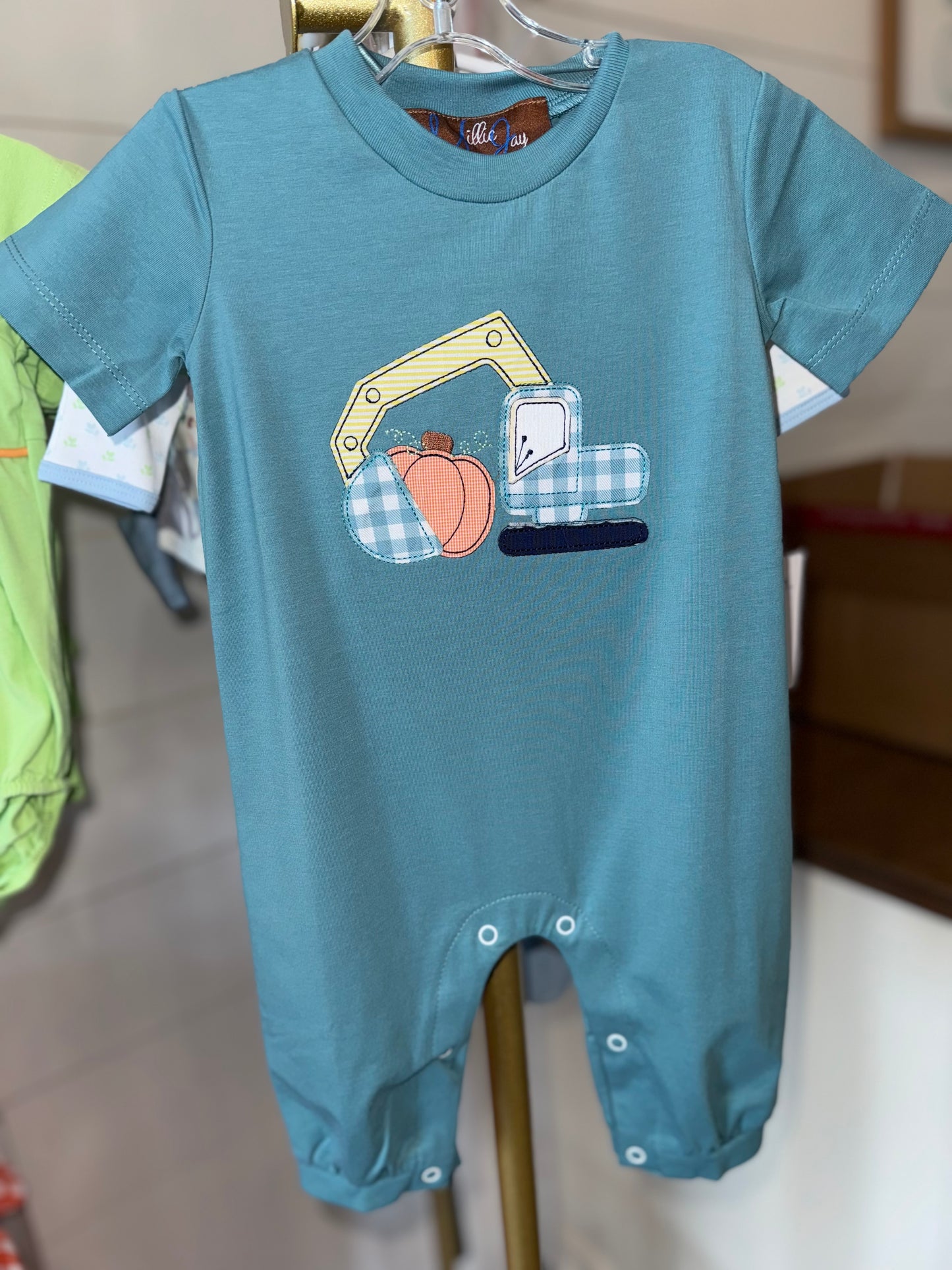 Pumpkin Excavator Romper
