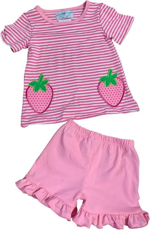 Strawberry Knit Short Set