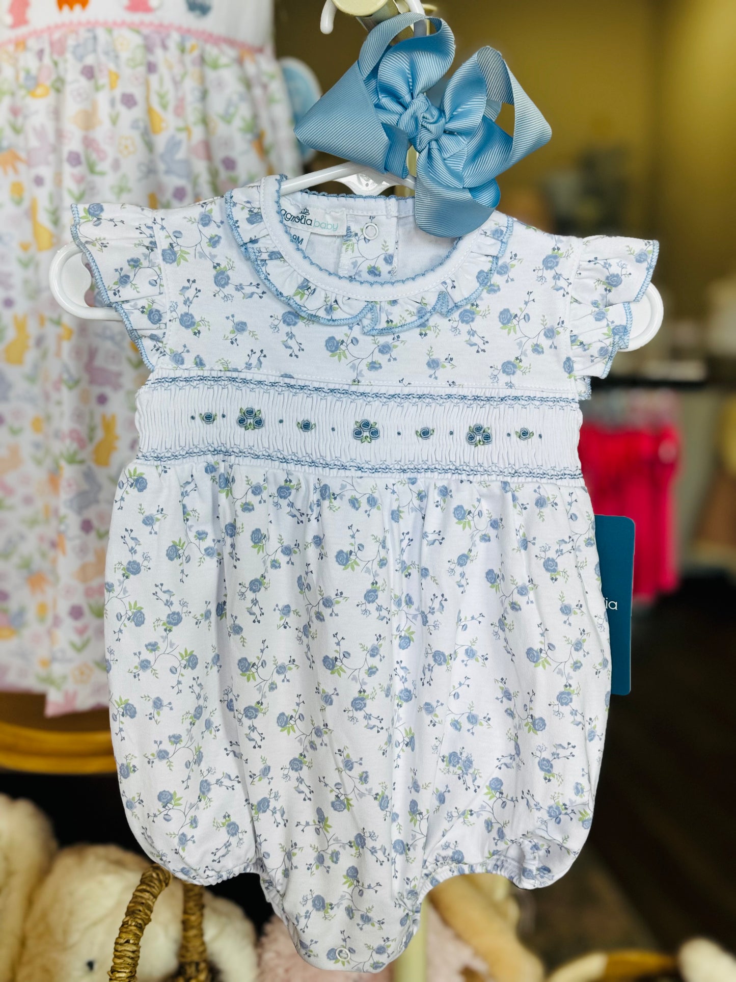 Skylar’s Classic Smocked Flutter Bubble