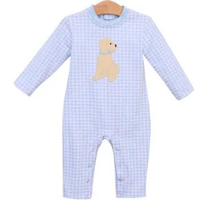 Puppy Blue Romper- TS
