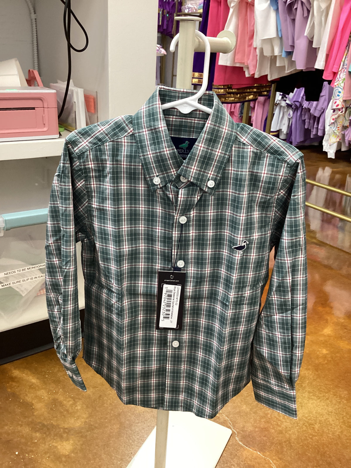 PT Boys Seasonal Mistletoe Button Up