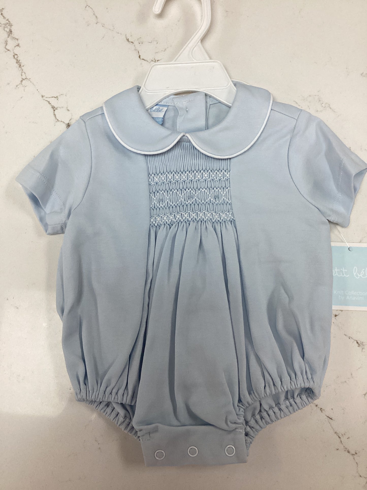 Petit Bebe Boys Smocked Bubble