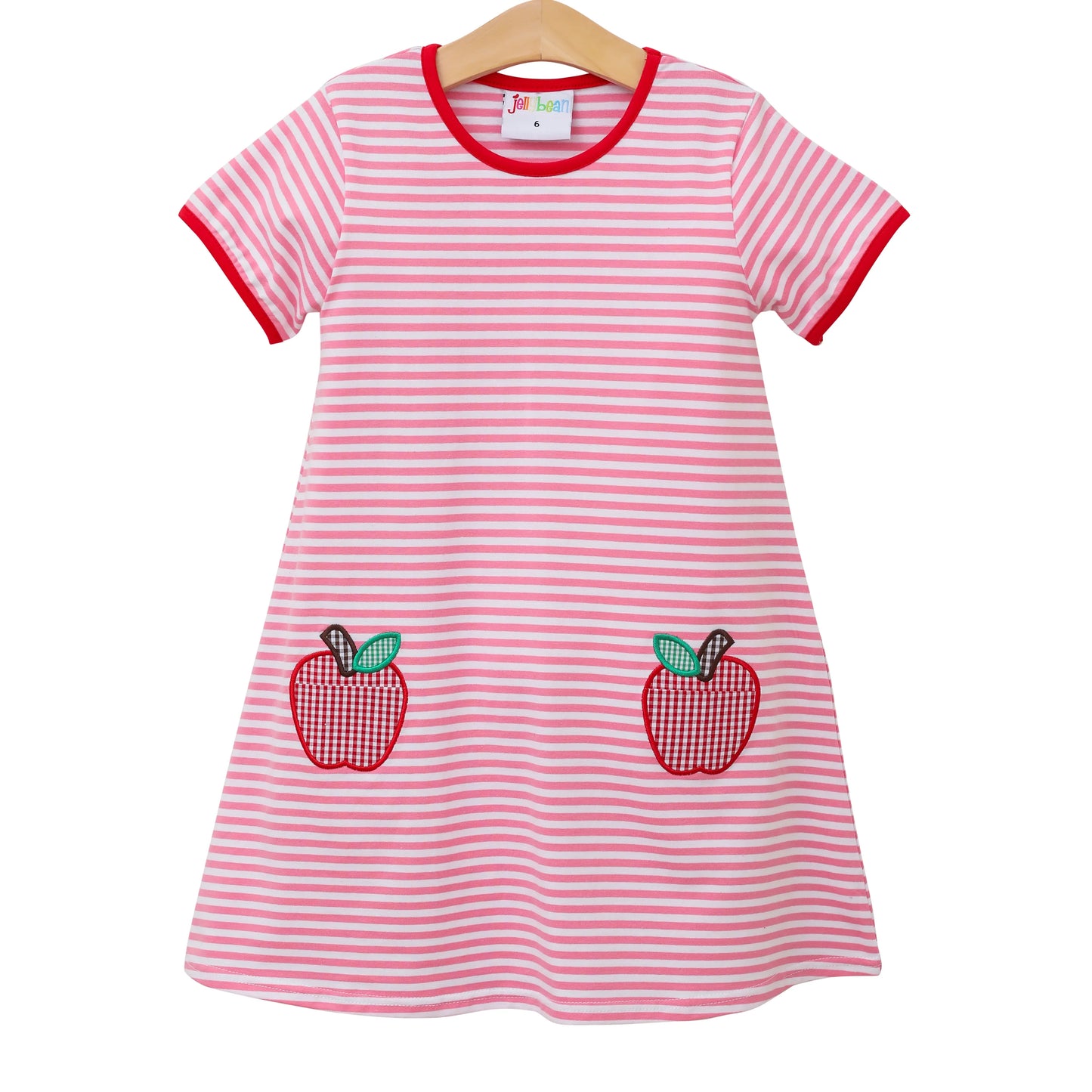 Apple Pocket Applique Dress