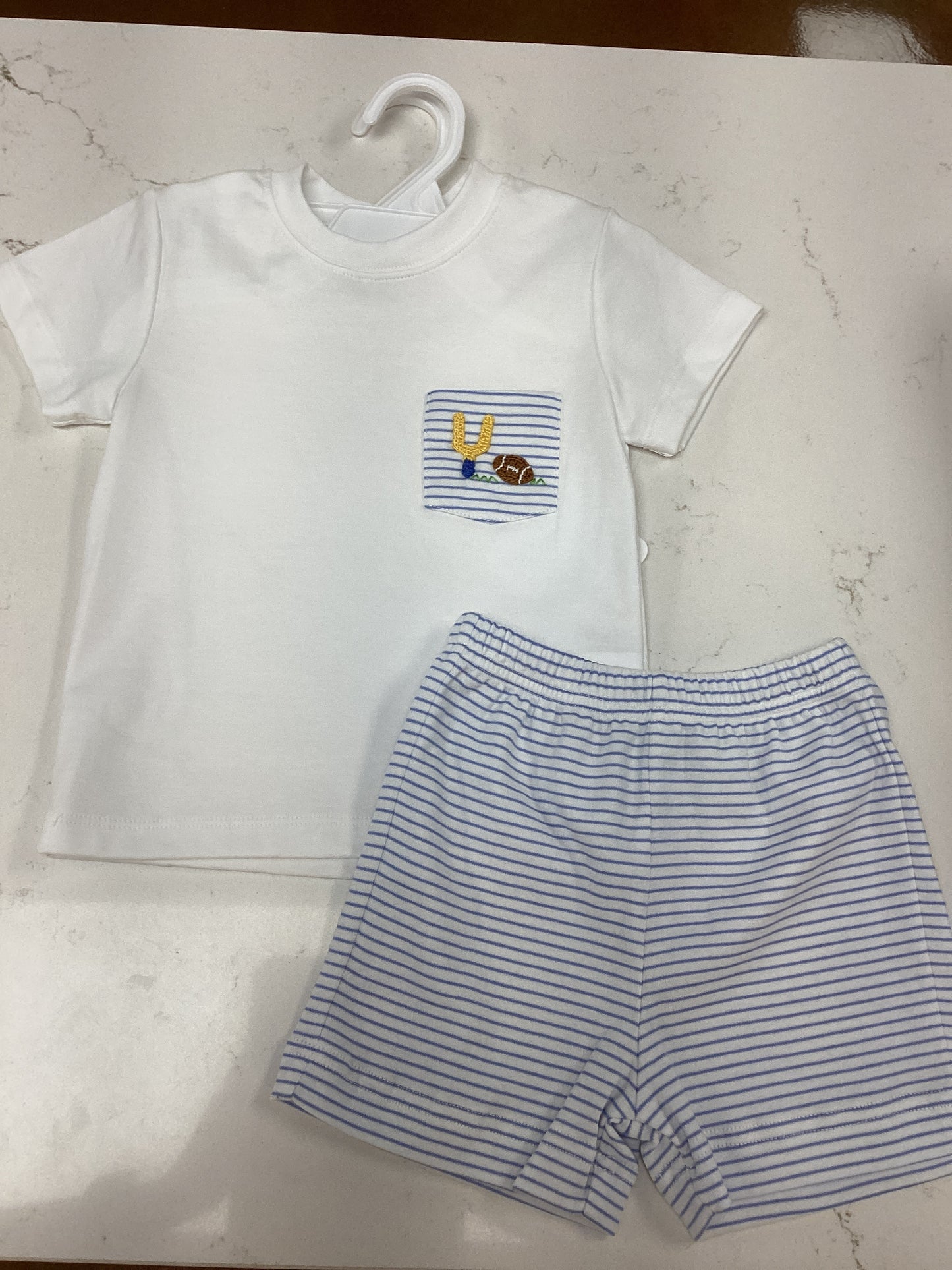 PB Football Boys Striped Short Set