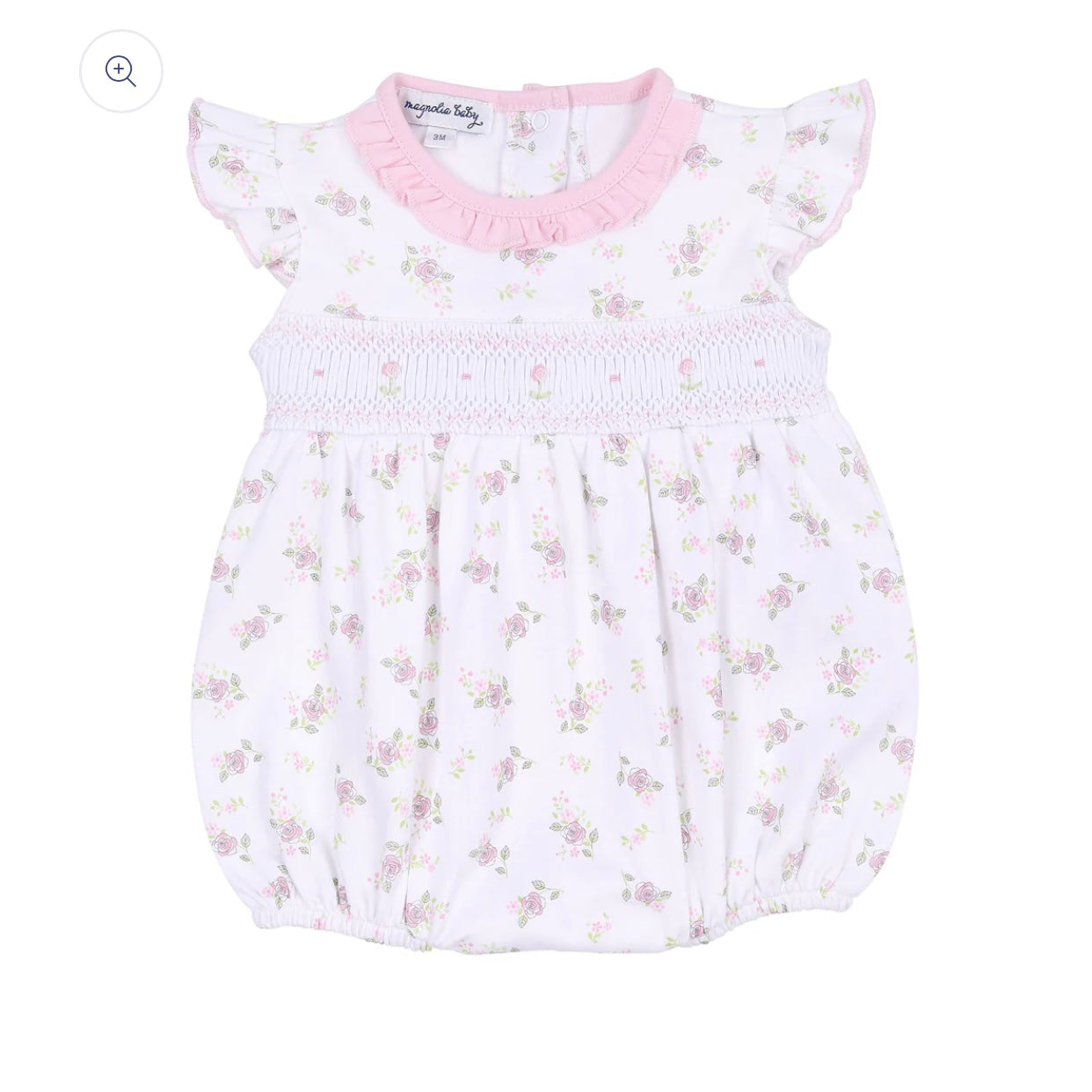 Hope Rose Spring Pink Smocked Printed Flutters