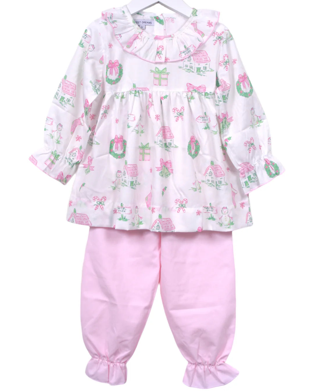 SD Pink/Green Christmas Pant Set