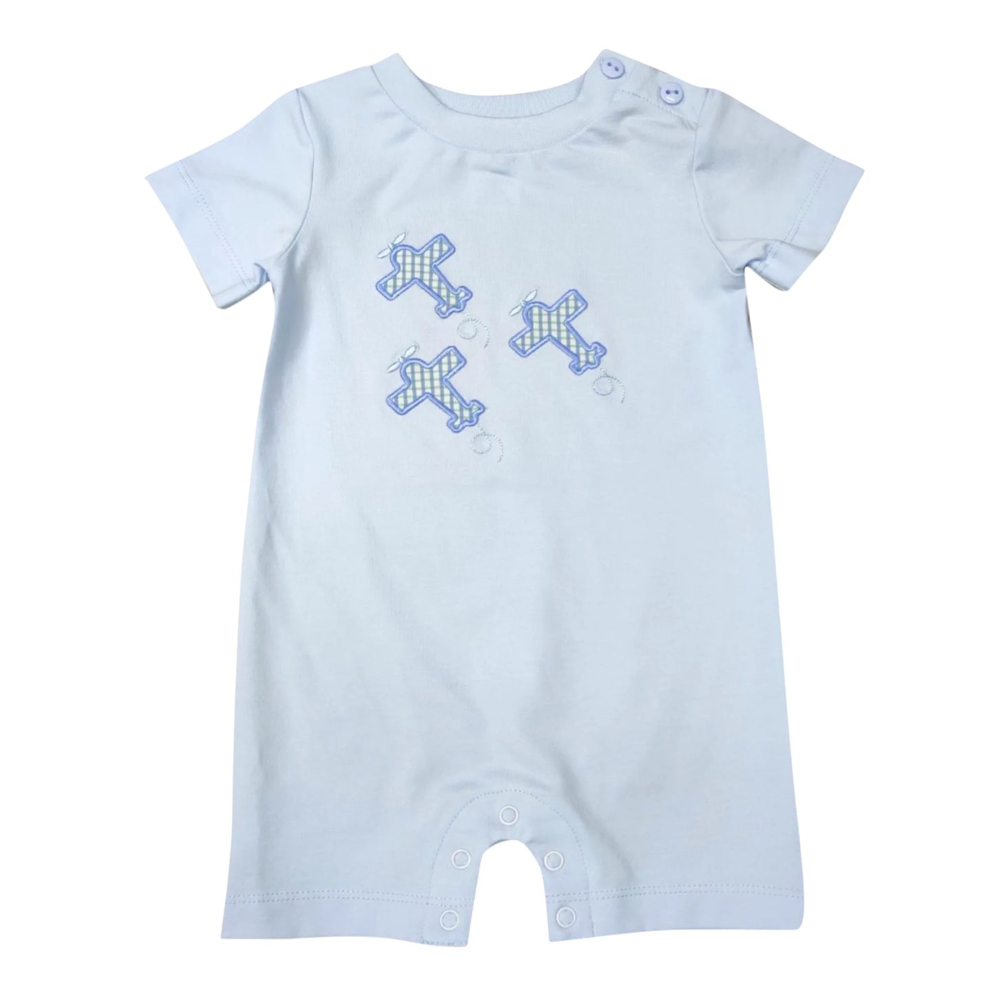 Ishtex Airplane Appliqué Romper