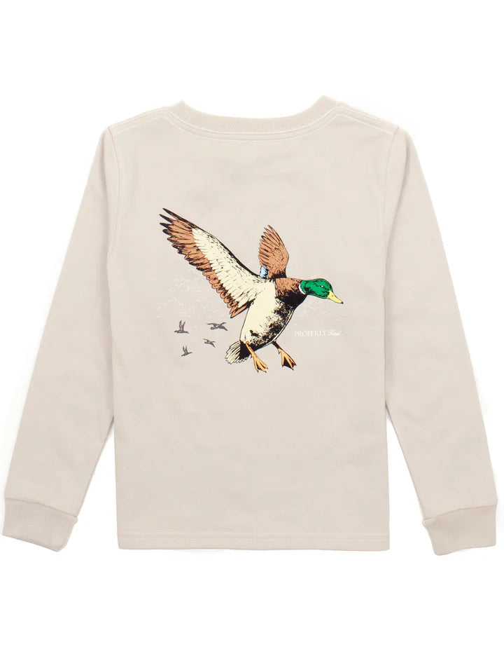 Boys Mallard Flight LS Linen Tee PP