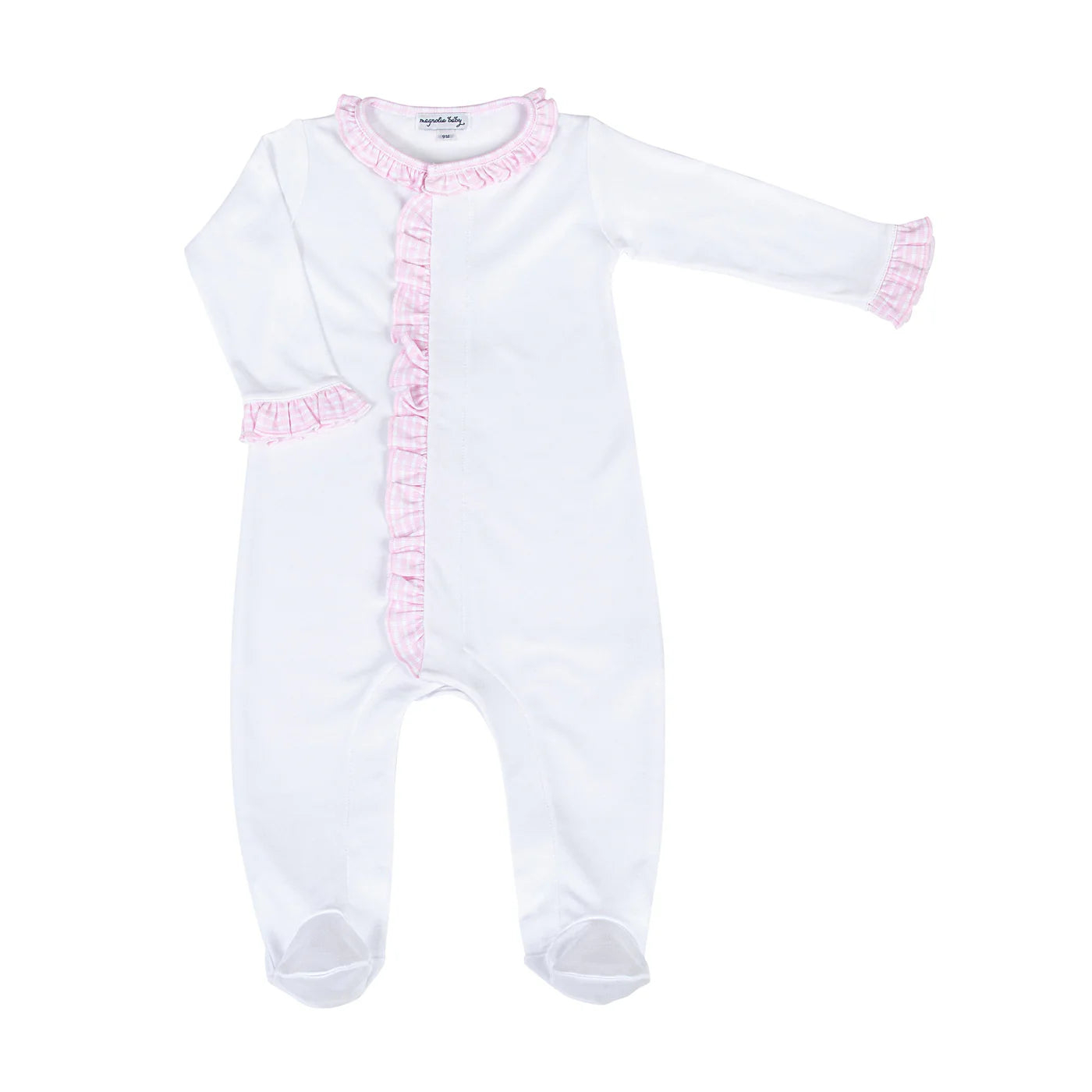 NEW BEGINNINGS RUFFLE FRONT FOOTIE